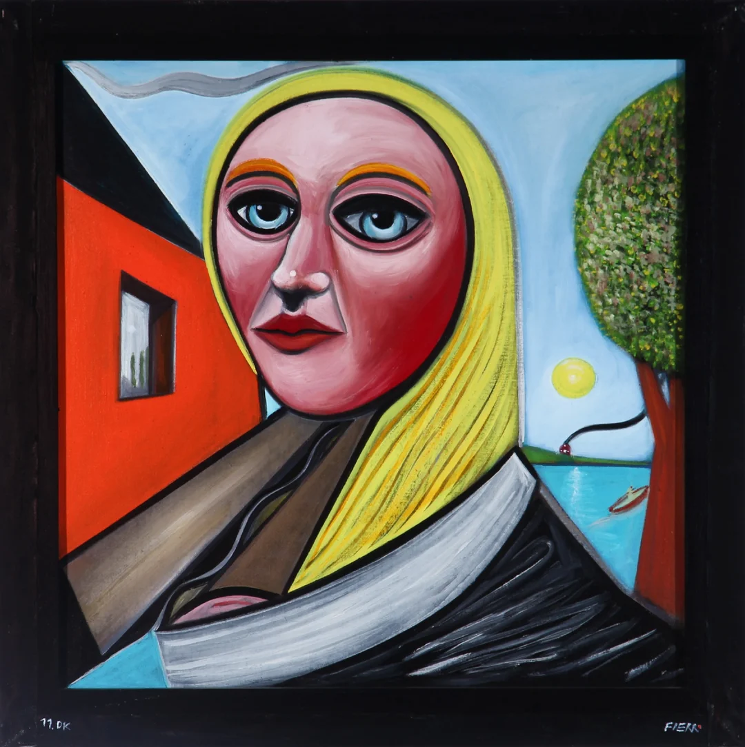 Juan Carlos Fierro. Figure composition — Paintings and sculptures/Modern pictorial arts — Lauritz