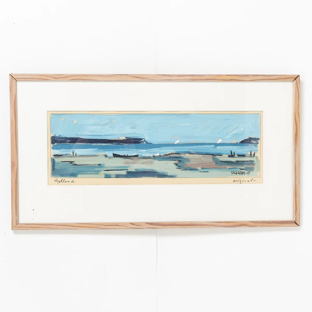 STIG SASEN. Signerad & daterad 57. — Paintings — Handelslagret Auktionsservice