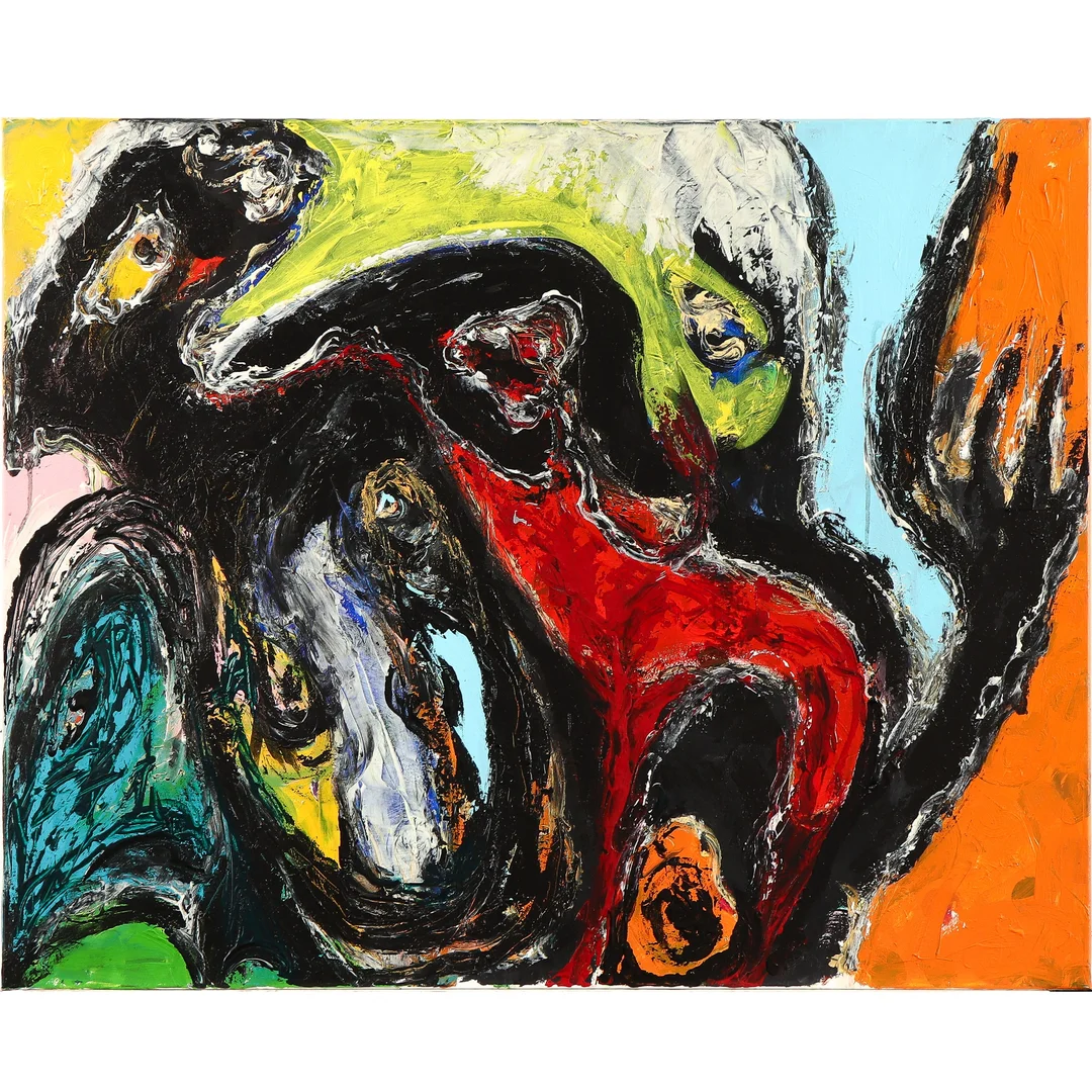 Per Eli Abstract Composition. Acrylic on canvas. 80x100 cm. — Paintings and sculptures/Modern pictorial arts — Lauritz