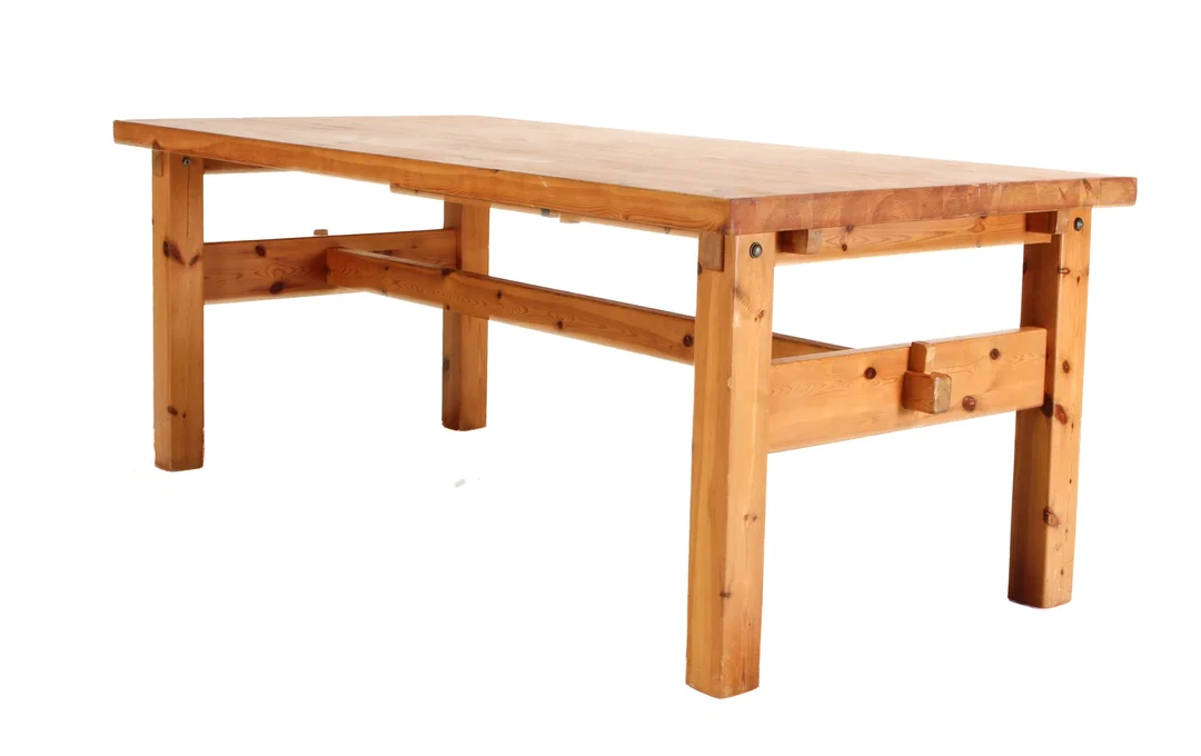 Unknown furniture manufacturer. Dining table / long table, solid pine, 1970/80s — Furniture/Dining tables, dining room furniture — Lauritz