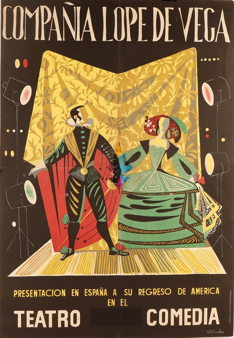 VICENTE VIUDES. "Compañía Lope de Vega". — Engravings & Prints — Barcelona Auctions