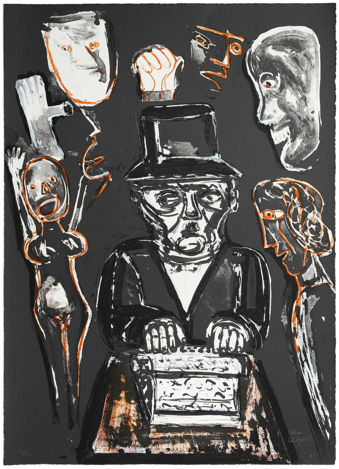Lena Cronqvist, Utan titel, ur mappen: "August Strindberg, Ett Drömspel". — Konst/Grafik — Bukowskis