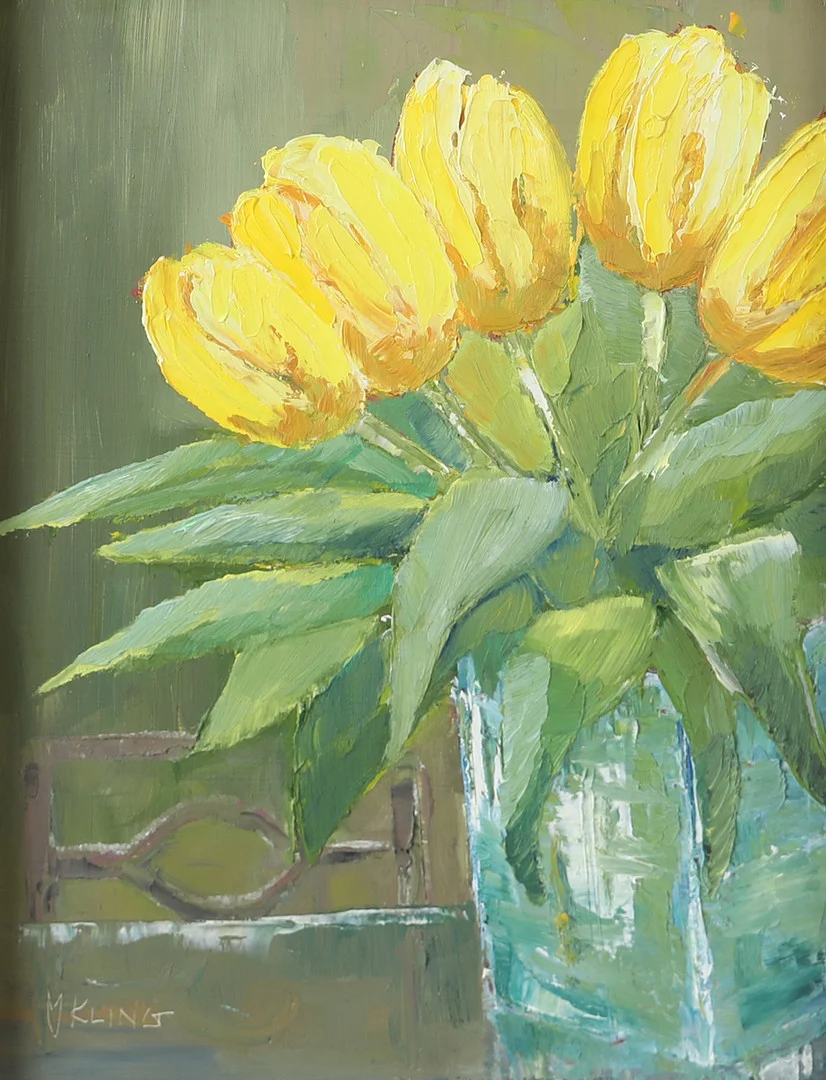 OIDENTIFIERAD KONSTNÄR. Stilleben, olja på duk, signerad M. Kling. — Paintings — Helsingborgs Auktionskammare