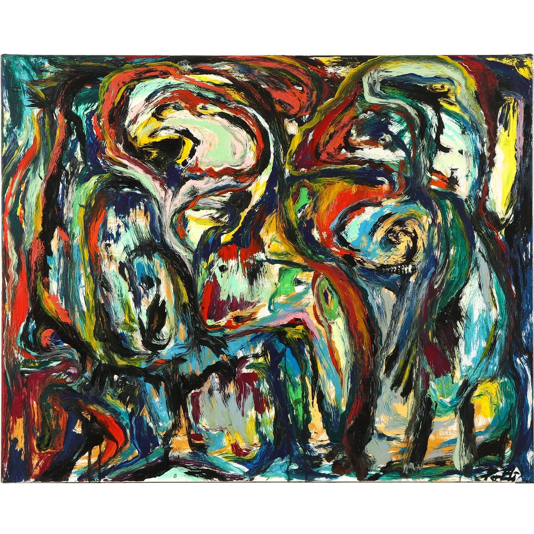 Per Eli Abstract Composition. Acrylic on canvas. 80x100 cm. — Paintings and sculptures/Modern pictorial arts — Lauritz