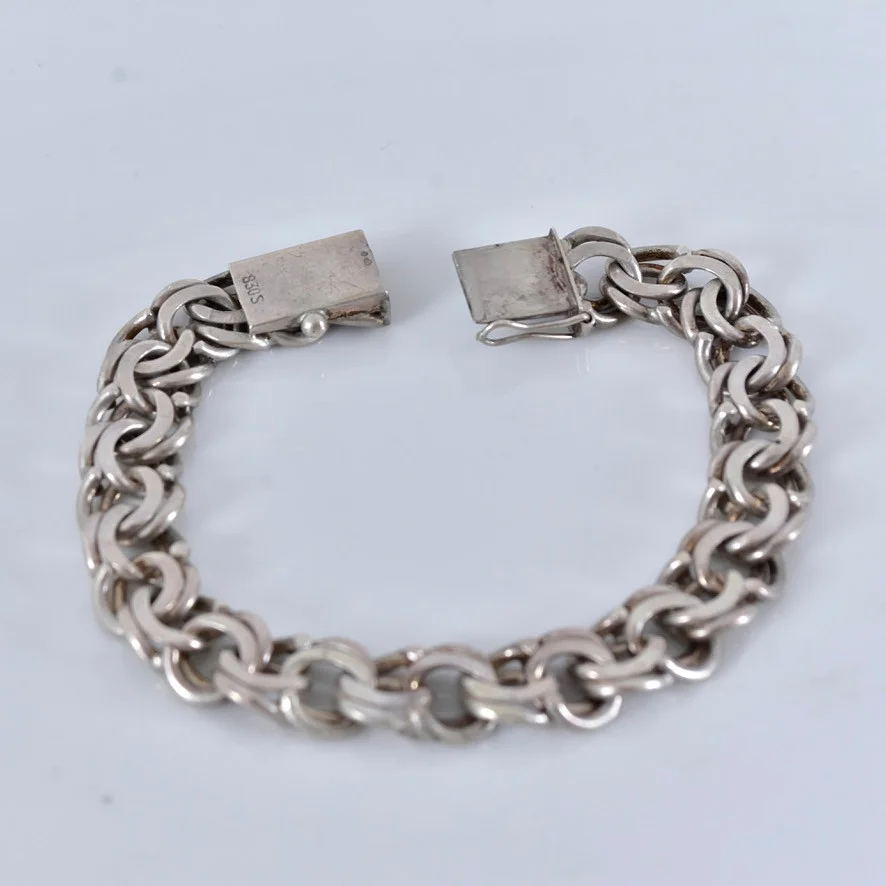 ARMBAND, silver, bismarck. — Bracelets — Halmstads Auktionskammare