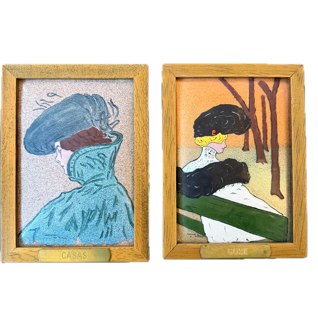 Emaljmålningar. 2st. — Paintings — Auktionshuset STO Bohuslän