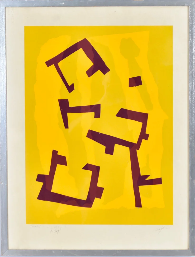 ROBERT JACOBSEN. färgserigrafi, komposition. — Engravings & Prints — Halmstads Auktionskammare
