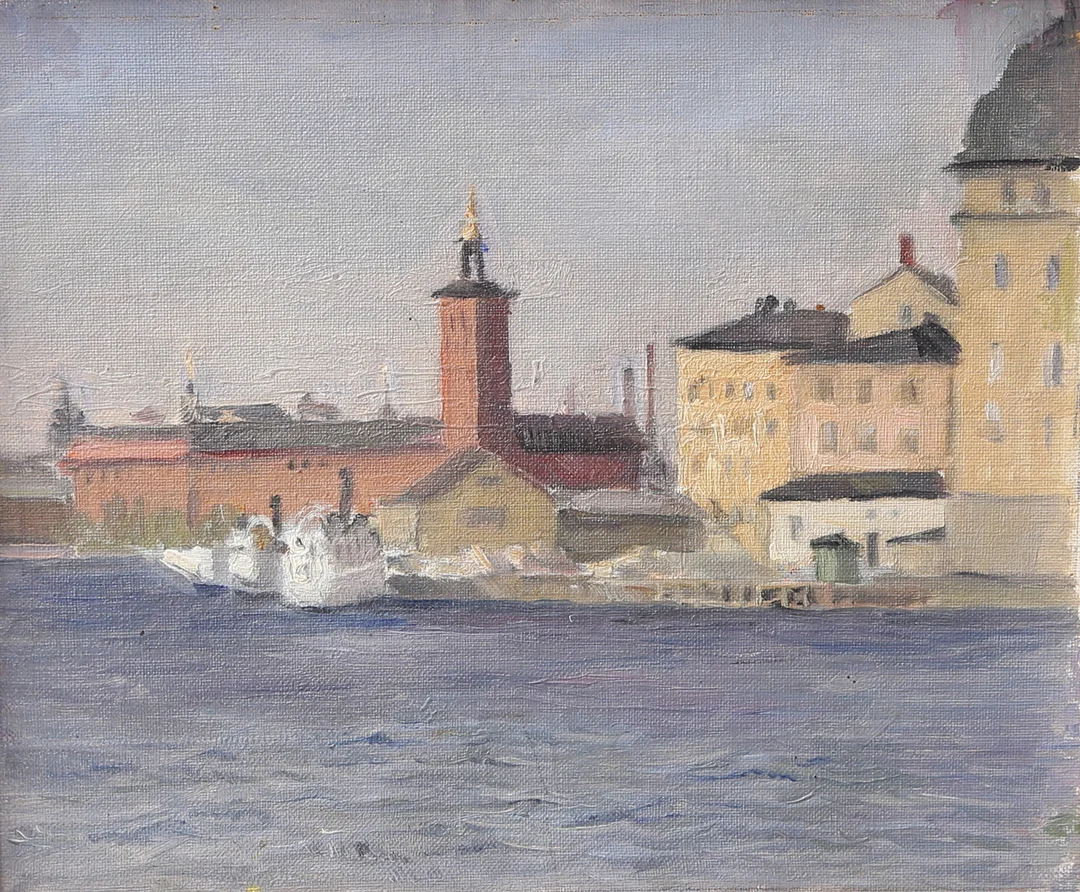 OKÄND KONSTNÄR. olja på pannå, osignerad. — Paintings — Gomér & Andersson Linköping