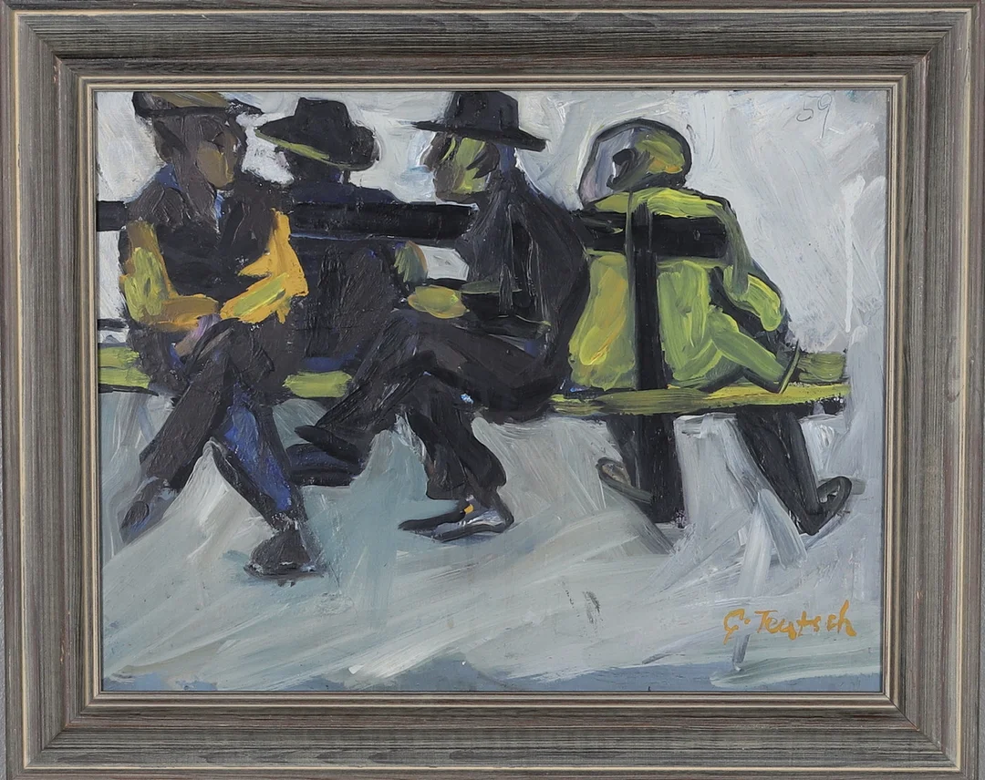 GÜNTHER TEUTSCH. olja på pannå, signerad. — Paintings — Gomér & Andersson Norrköping