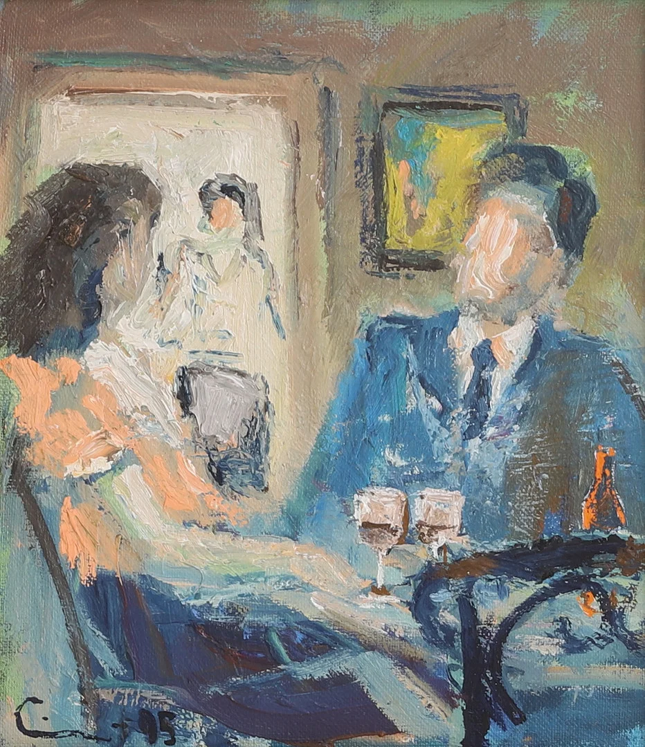 EINAR WENNBERG. Olja på pannå, signerad. — Paintings — RA Auktionsverket Norrköping