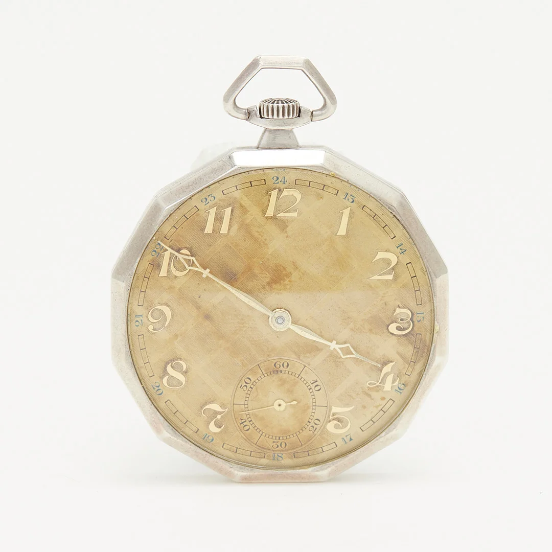 ALPINA UNION HORLOGÉRE. Frack-Taschenuhr, 900er Silber, um 1930, Schweiz. — Pocket & Stop Watches — Stockholms Auktionsverk Köln