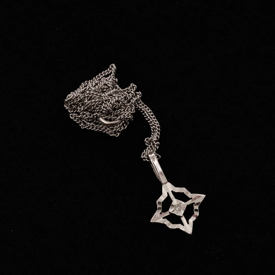 COLLIER, 18K vitguld, Briljant. — Necklace — Garpenhus Auktioner