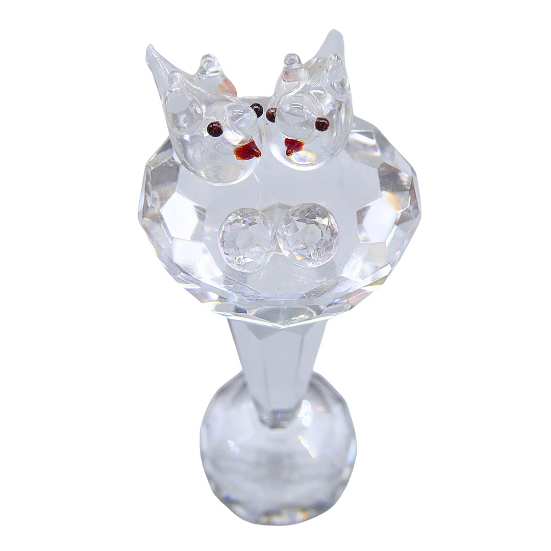 BADENDES VOGELPAAR - GLASKUNST. — Art glass — Auktionshaus Stuber's Hammerschlag