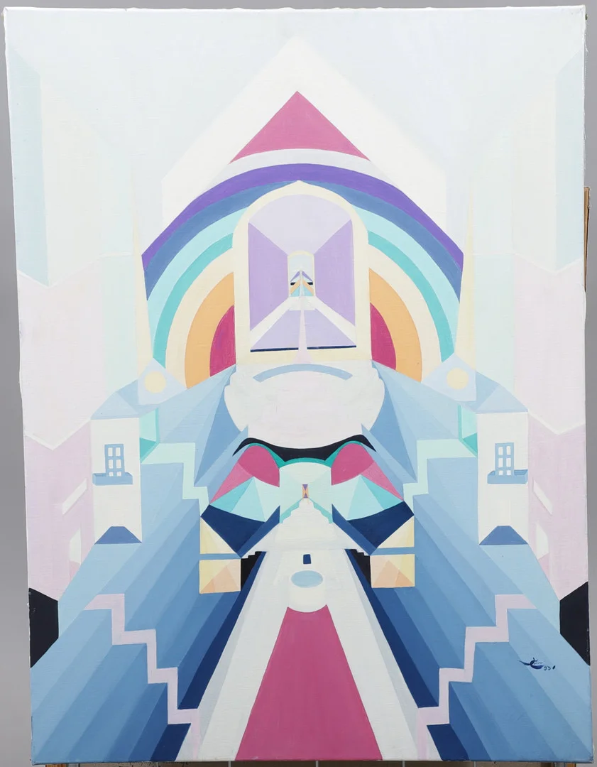 CHRISTIN OHLIN (1946-2025). "Iota", olja på duk, signerad och daterad -93. — Paintings — Växjö Auktionskammare