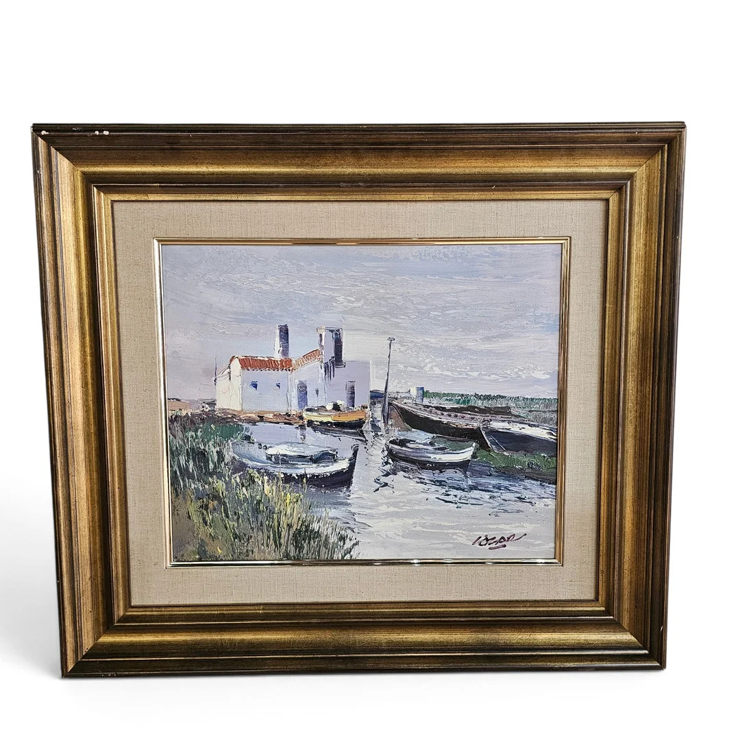 JOSÉ COZAR. "En la albufera, Valencia". Óleo sobre lienzo. — Paintings — Arce Auctions