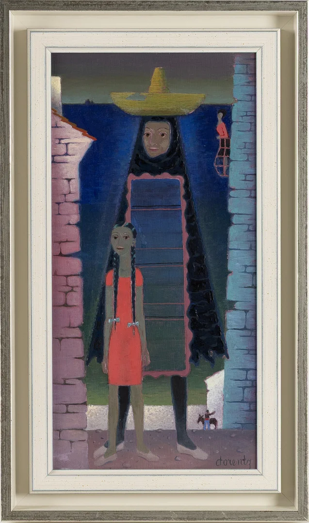 WALDEMAR LORENTZON. "Las Hermanas", olja på pannå. — Paintings — Stockholms Auktionsverk Helsingborg