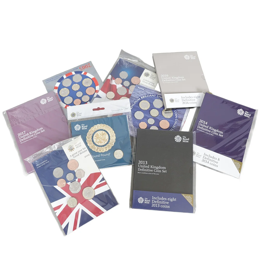 NINE ROYAL MINT COIN COLLECTIONS (9). — Coins & Banknotes — Bishop & Miller