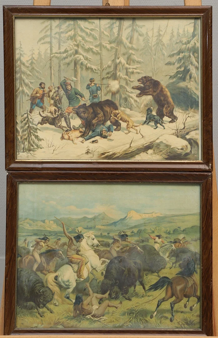 THEODOR BREITWIESER. EFTER. Tryck, 2 st, jaktmotiv. — Engravings & Prints — Ekenbergs Auktioner