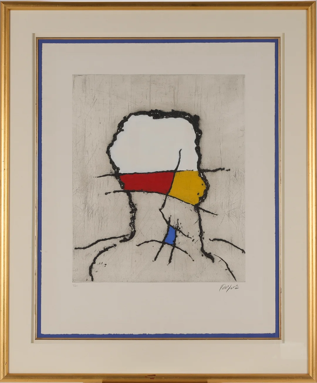 Robert Jacobsen (1912-1993): Composition. Etching in colors. — Paintings and sculptures/Prints and photography — Lauritz