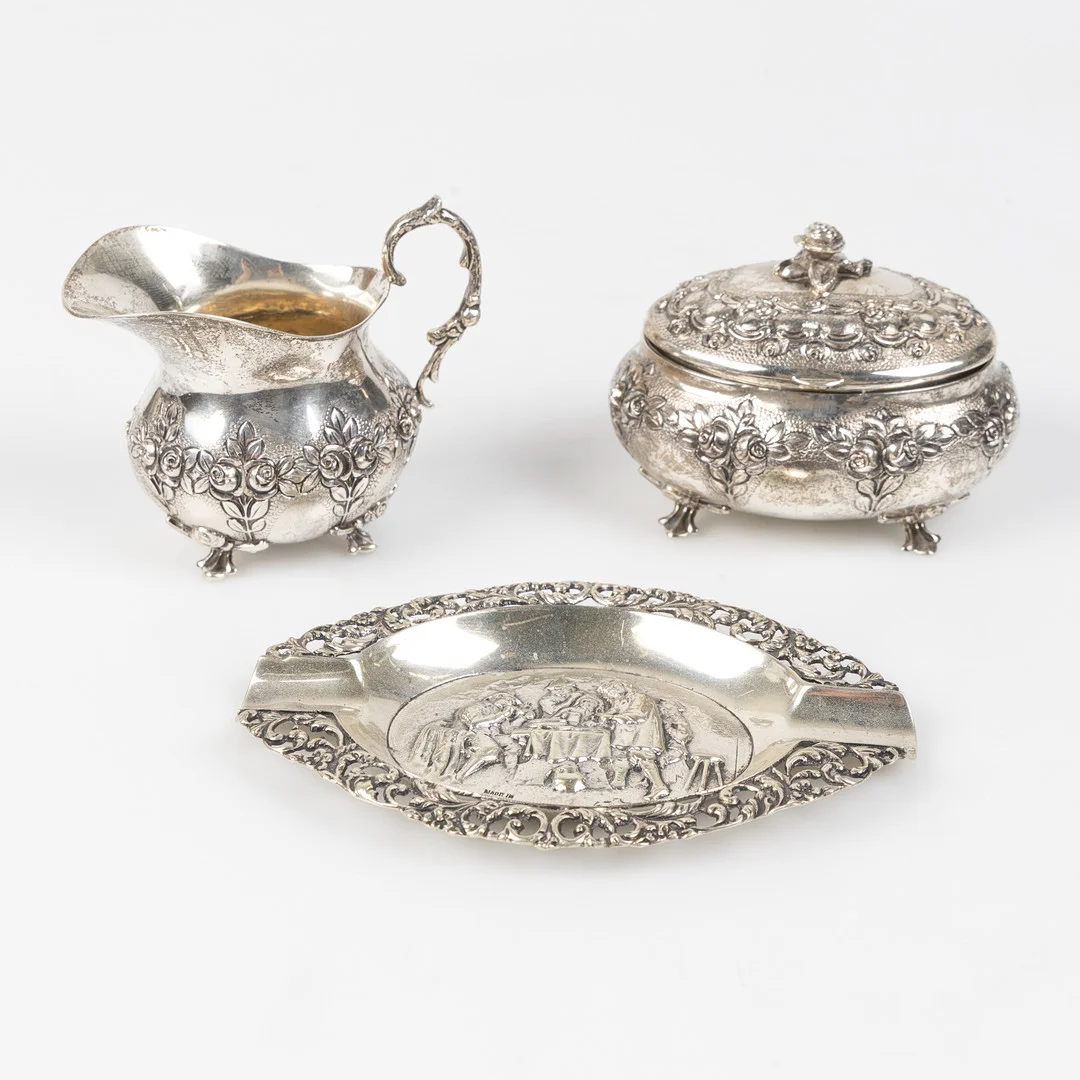 ASK, GRÄDDSNIPA, FAT, silver, 3 delar. — Silver — Stockholms Auktionsverk Helsingborg