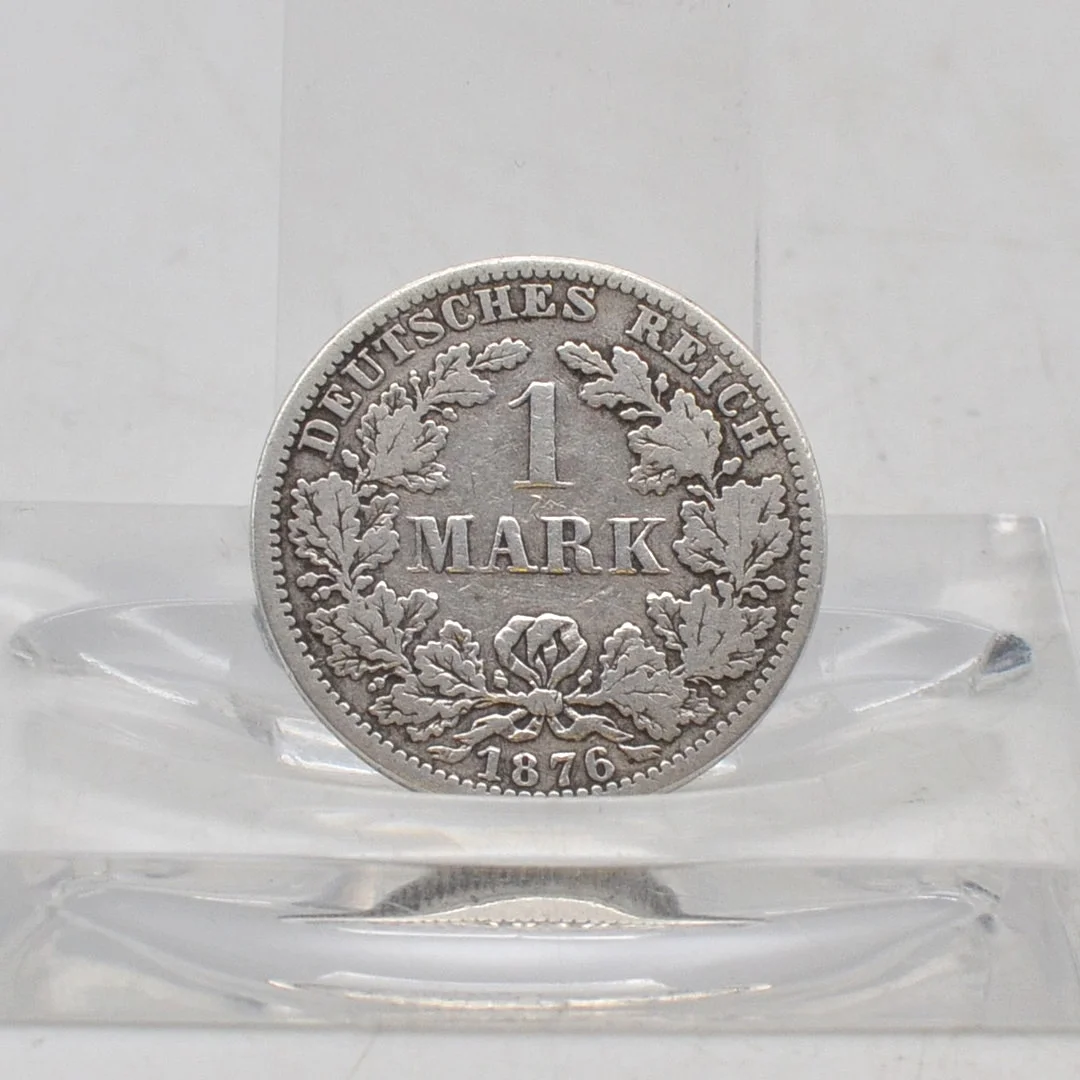 DEUTSCHES REICH, 1 MARK MÜNZE, GROSSER ADLER, AUS 1876 - A, ANTIKE KURSMÜNZE AUS SILBER. — Coins & Banknotes — Kunst- und Auktionshaus Kleinhenz