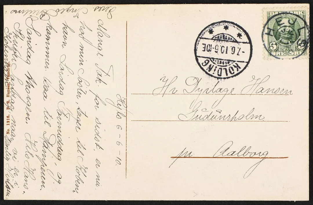 HEJLS. Star-canc. on very fine postcard. DAKA +250 — Stamps, Covers & Postal History/Denmark/Stempler — Bruun Rasmussen