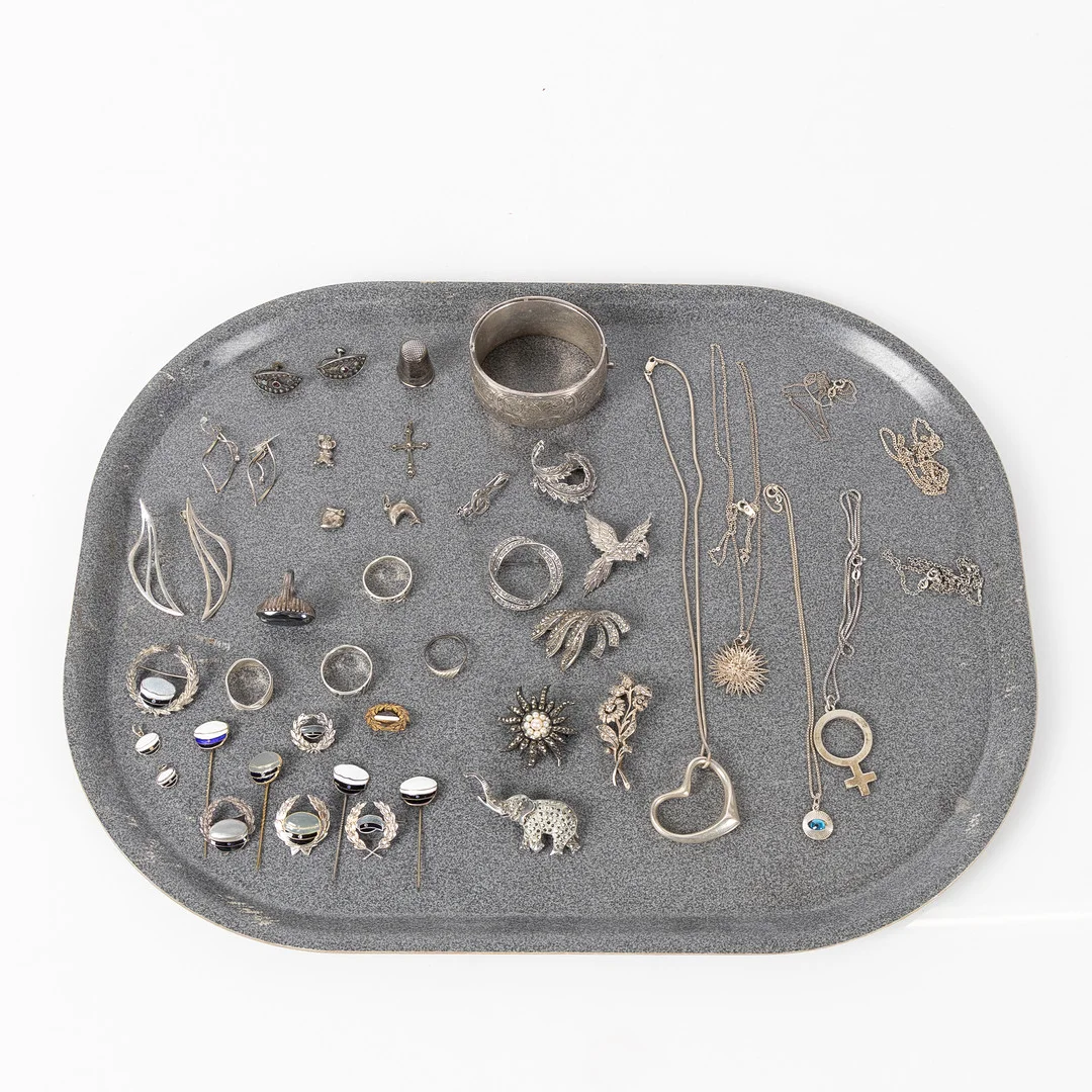 SAMLING SMYCKEN, silver. — Jewellery — Stockholms Auktionsverk Helsingborg