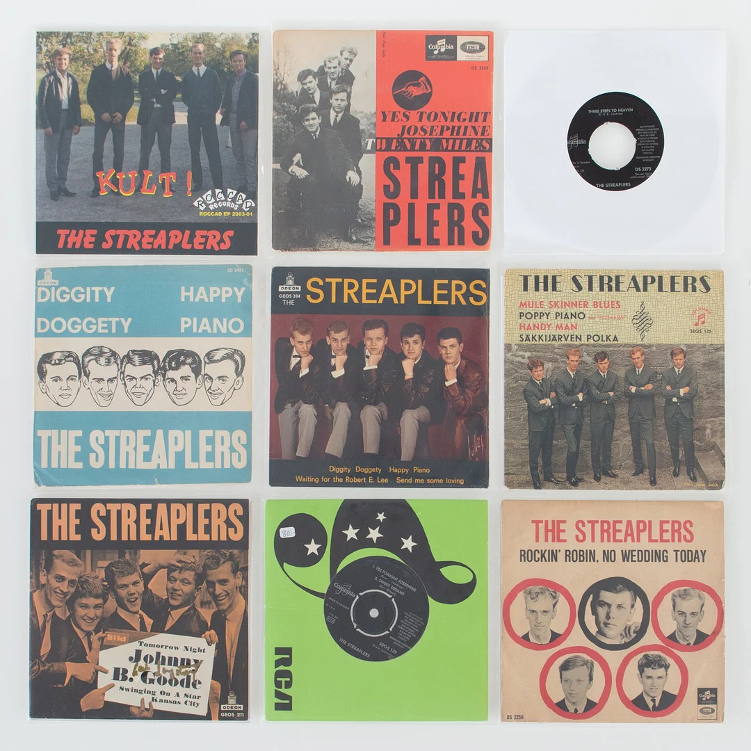 THE STREAPLERS. Singlar 7", 9 stycken. — Audio, Vinyl & Hi-Fi — Laholms Auktionskammare