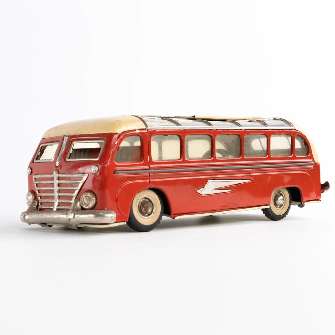 ÄLDRE PLÅTLEKSAK. Günthermanns Buss", 50-tal, Günthermann, Tyskland. — Model cars — Karljohan Auktioner