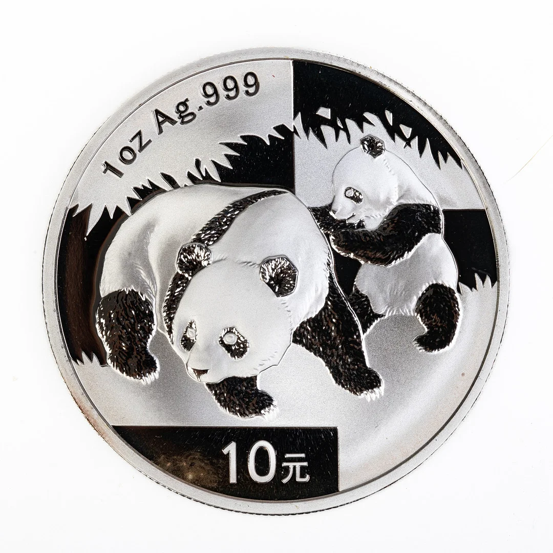 CHINA 2008 PANDA 1OZ UNCIRCULATED .999 SILVER 10 YUAN COIN. — Coins & Banknotes — Griffin’s Auctioneers