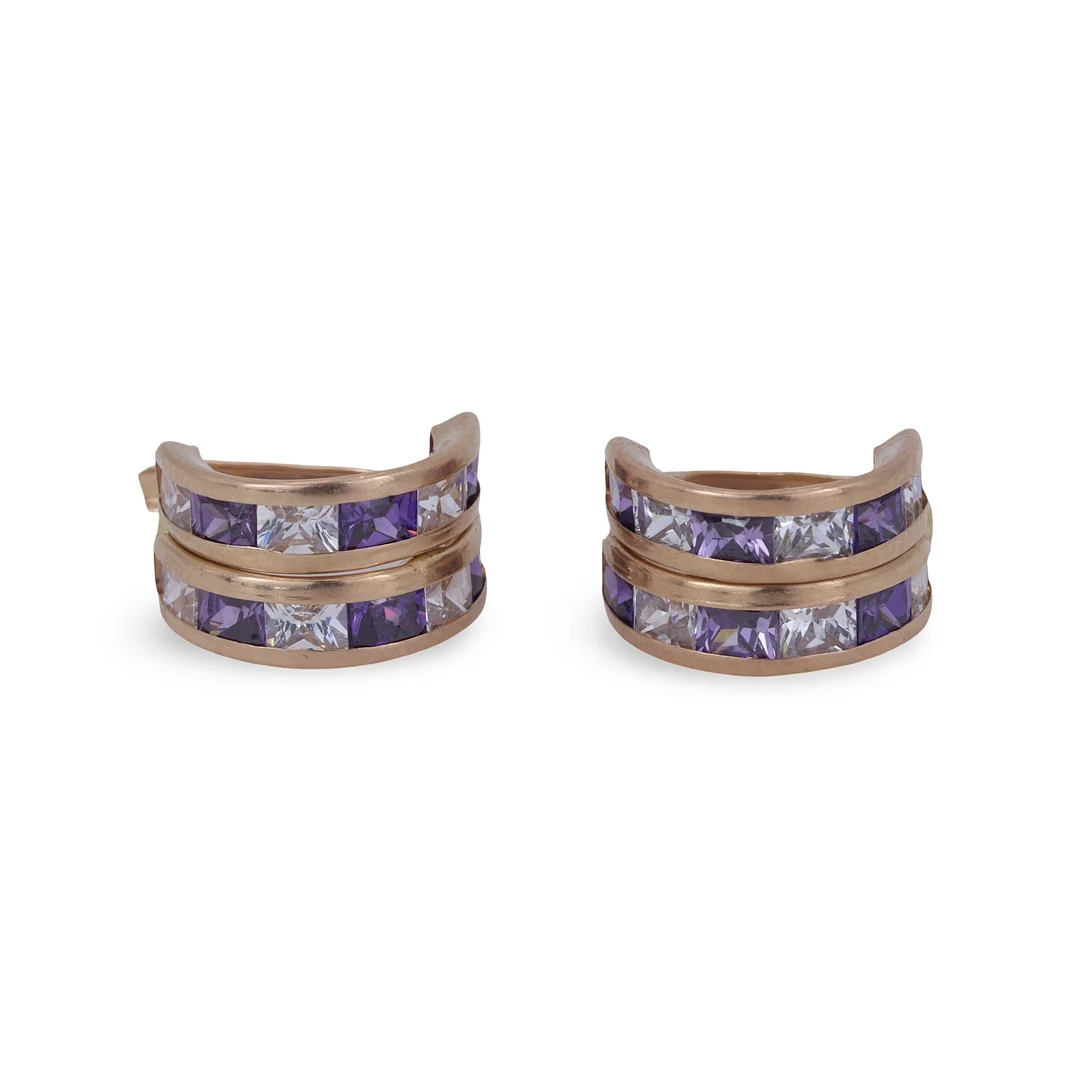 9CT AMETHYST EARRINGS. — Earrings — Chalkwell Auctions
