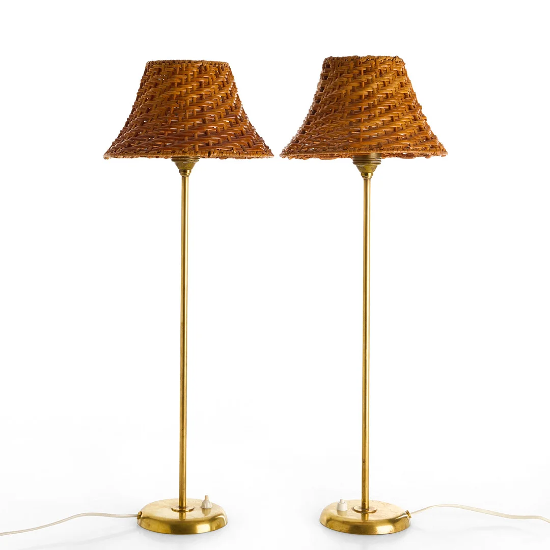 HARALD NOTINI (1879–1959). Bordslampor, ett par, mässing, modell '15436', Arvid Böhlmarks Lampfabrik. — Table Lamps — Crafoord Auktioner Stockholm