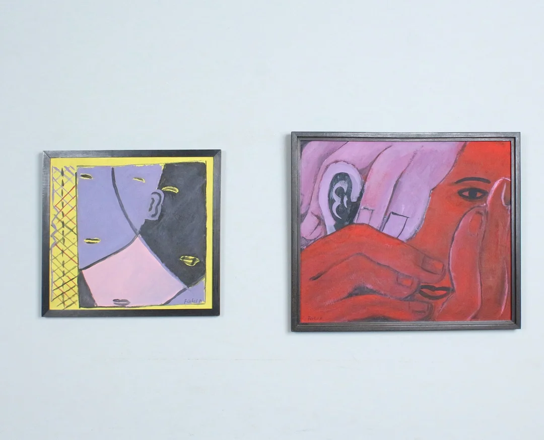 ACHIM FISCHEL (1941-2021). Zwei Gemälde, Öl auf Leinwand, 'Ohne Titel', (1982/83). — Paintings — Stockholms Auktionsverk Düsseldorf/Neuss
