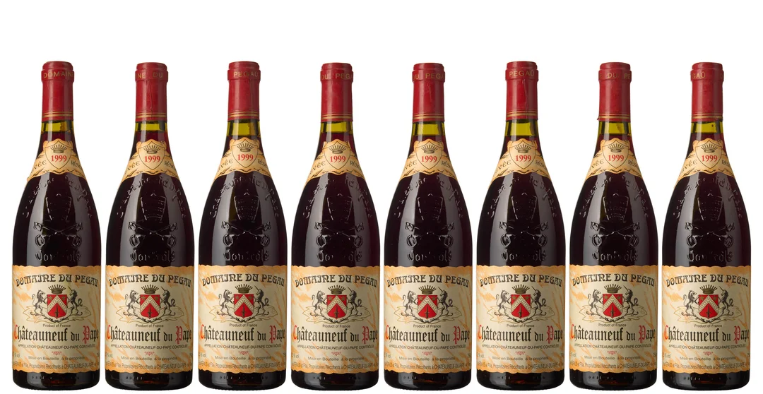 8 x Chateauneuf-du-Pape Cuvee Reservee 1999, Domaine du Pegau — 8 x Chateauneuf-du-Pape Cuvee Reservee 1999, Domaine du Pegau — Vin/Vin — Blomqvist