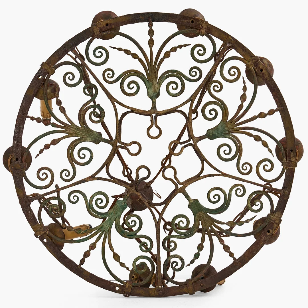 TAKKRONA, bemålat järnsmide, 1920/30-tal. — Ceiling lights — Crafoord Auktioner Stockholm