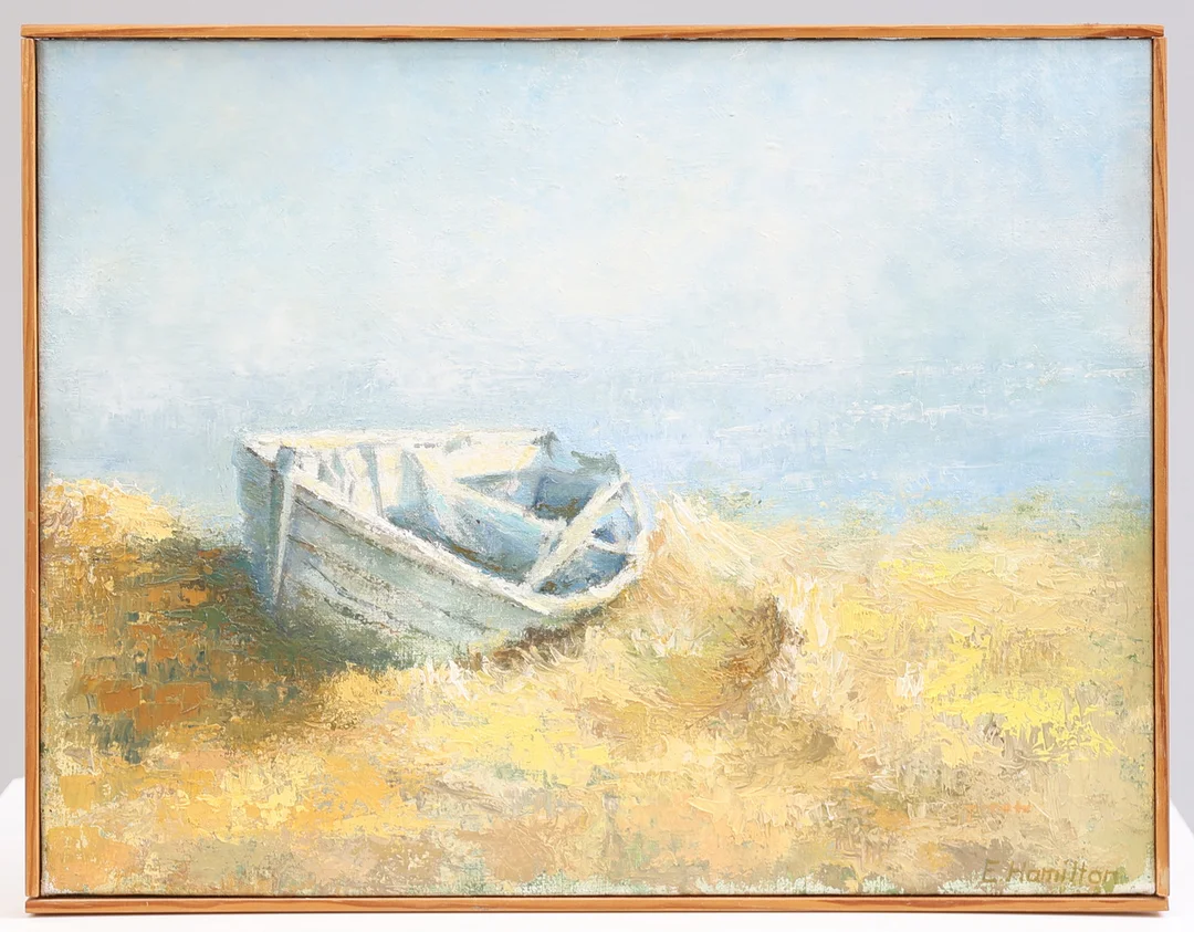 OIDENTIFIERAD KONSTNÄR. olja på duk, signerad E. Hamilton. — Paintings — Gomér & Andersson Nyköping