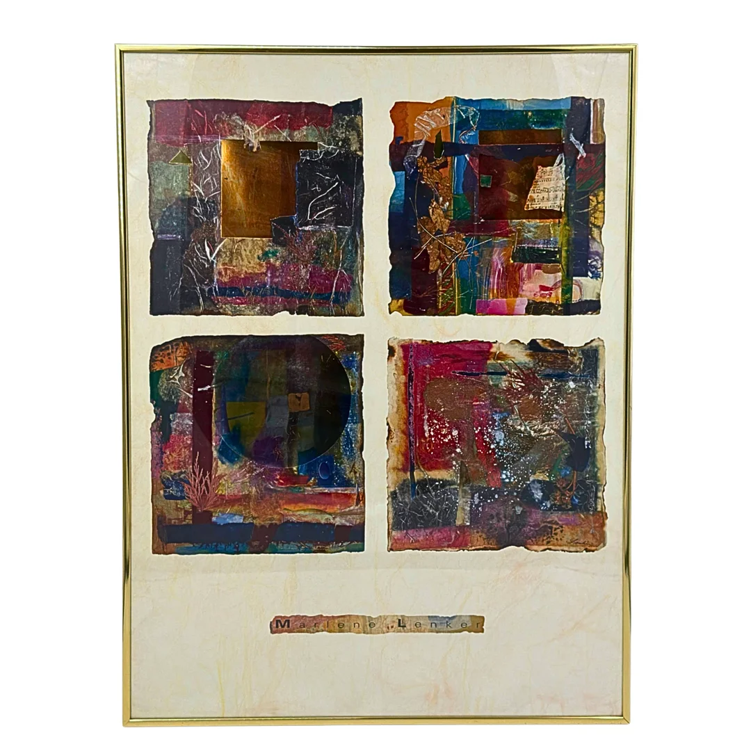 MARLENE LENKER. MIXED-MEDIA-PAPIERCOLLAGE. — Paintings — Auktionshaus Stuber's Hammerschlag