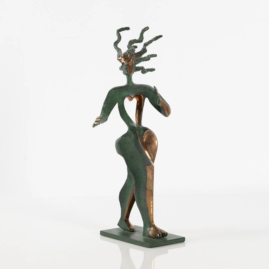 TIMO SOLIN. Skulptur "Hjärtat ditt", patinerad brons. — Sculptures & Bronzes — Stockholms Auktionsverk Helsingborg