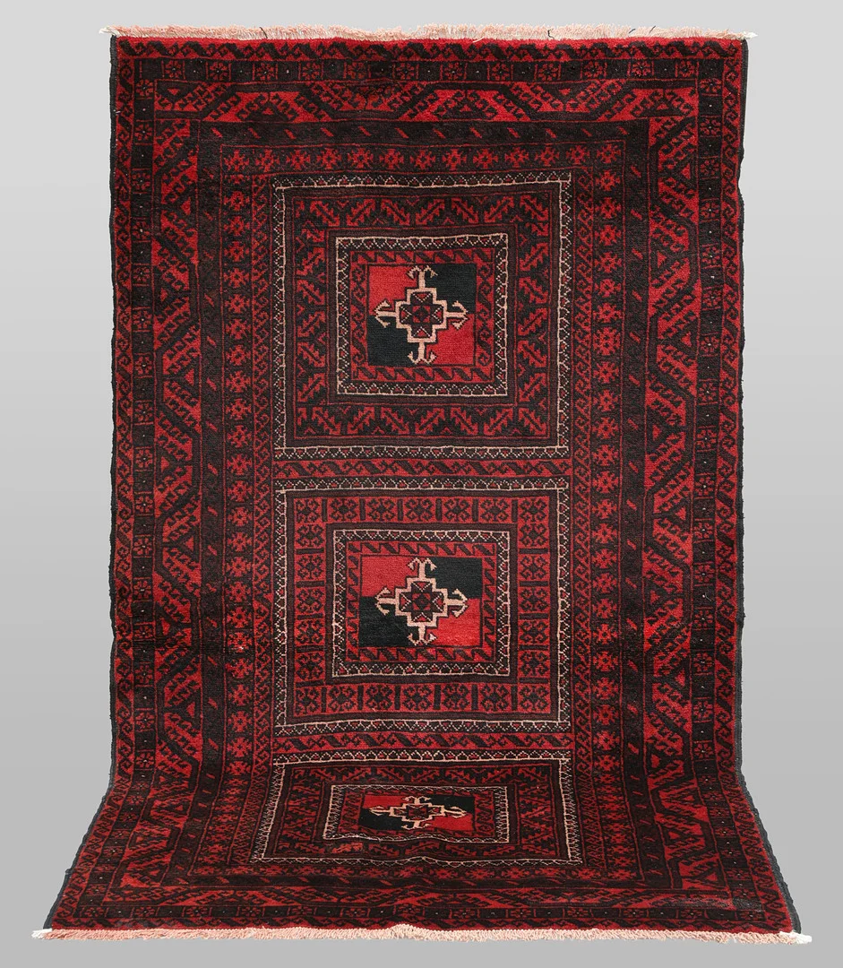 MATTA. Afghan, 202 x 110 cm. — Oriental Carpets & Textiles — Södermanlands Auktionsverk