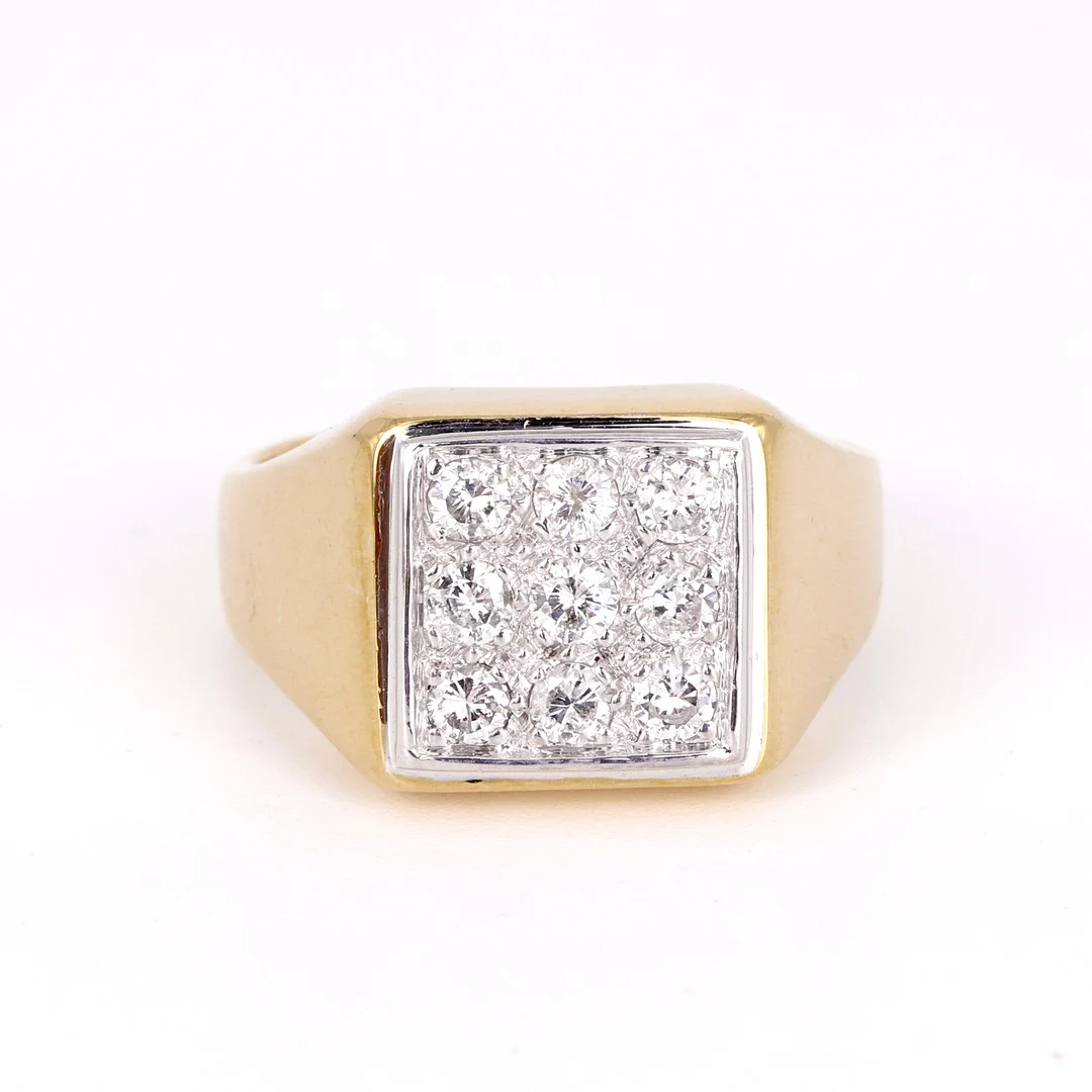 18CT DIAMOND GENTS RING. — Rings — Chalkwell Auctions