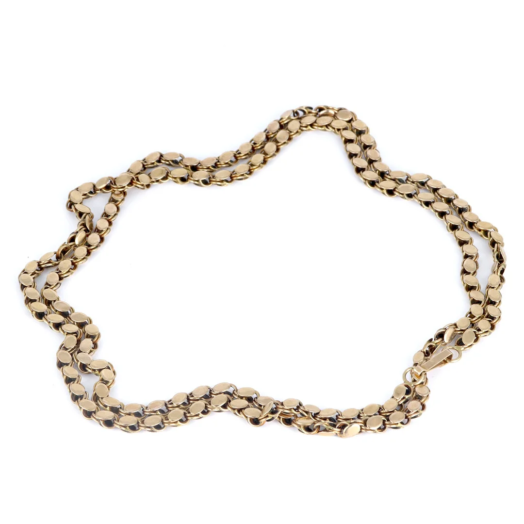 14CT LONG CHAIN NECKLACE. — Necklace — Chalkwell Auctions