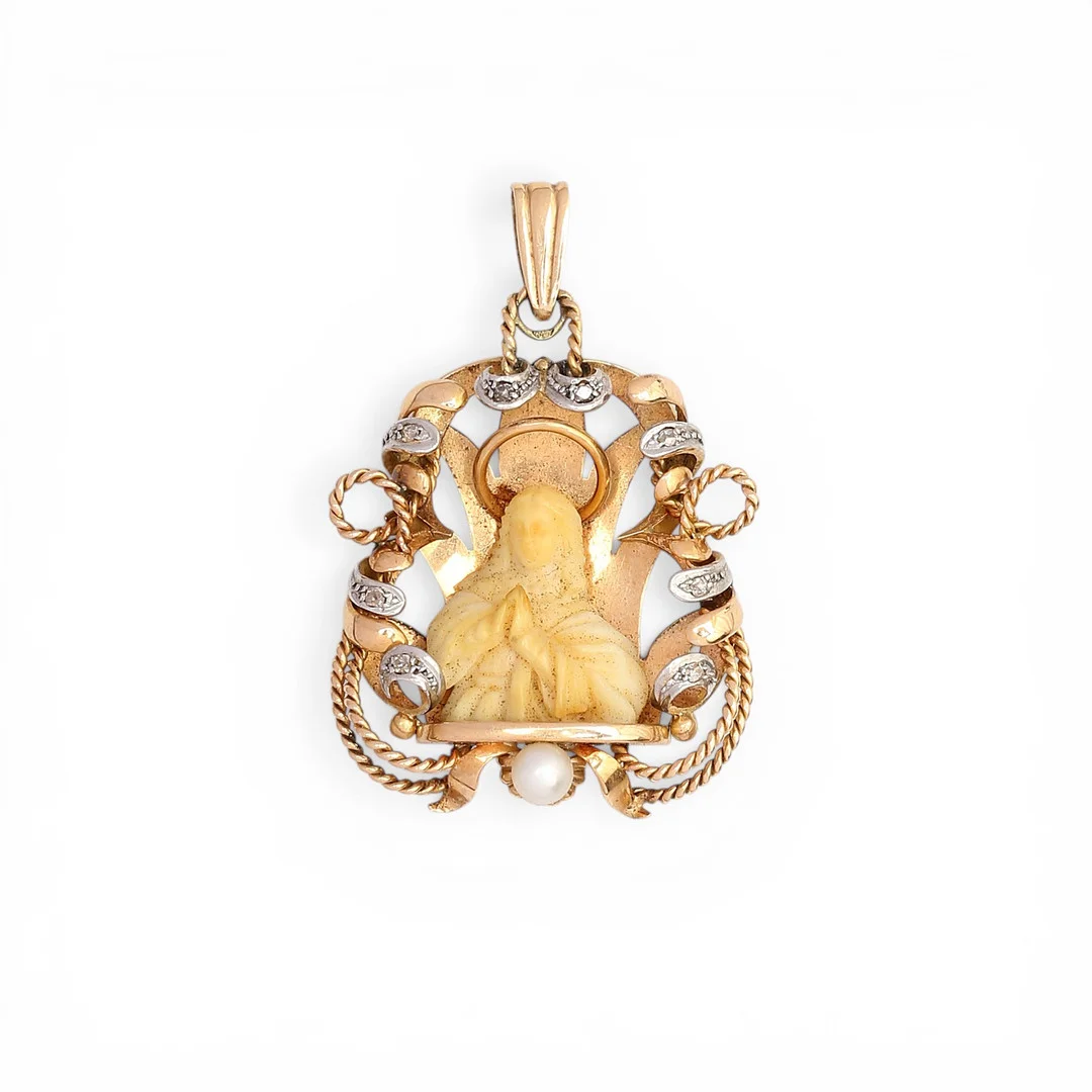 Art Deco Catalan devotional medal, circa 1940. — Brooches & Pendants — Balclis