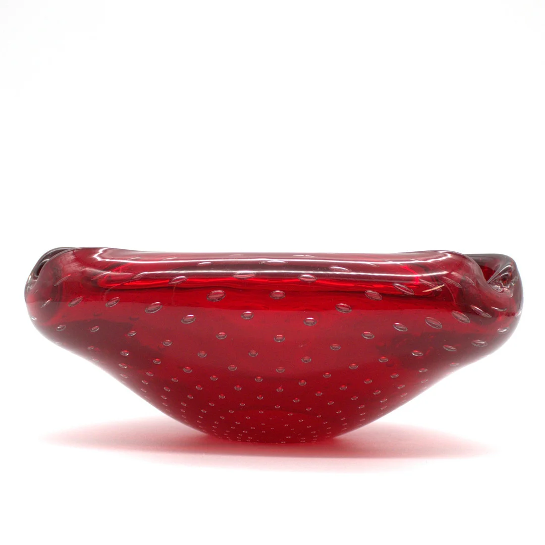 PAOLO VENINI. VINTAGE MURANO-GLAS SCHALE. — Art glass — Kunst- und Auktionshaus Kleinhenz