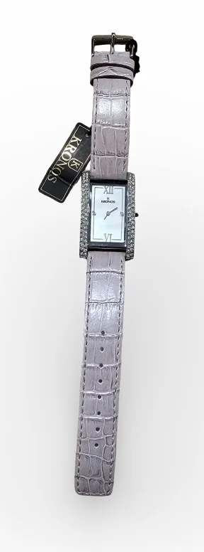 KRONOS. Reloj de pulsera para señora con circonitas en acero. Mecanismo de cuarzo. — Wristwatches — Arce Auctions