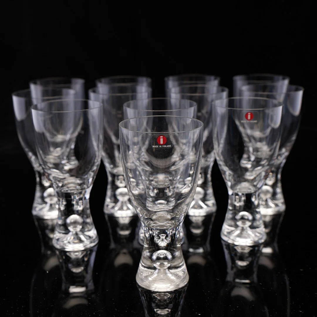 TAPIO WIRKKALA. "Tapio", vitvinsglas, 12 st, formgivna 1954. — Utility glass — Auktionsbyrån Varberg