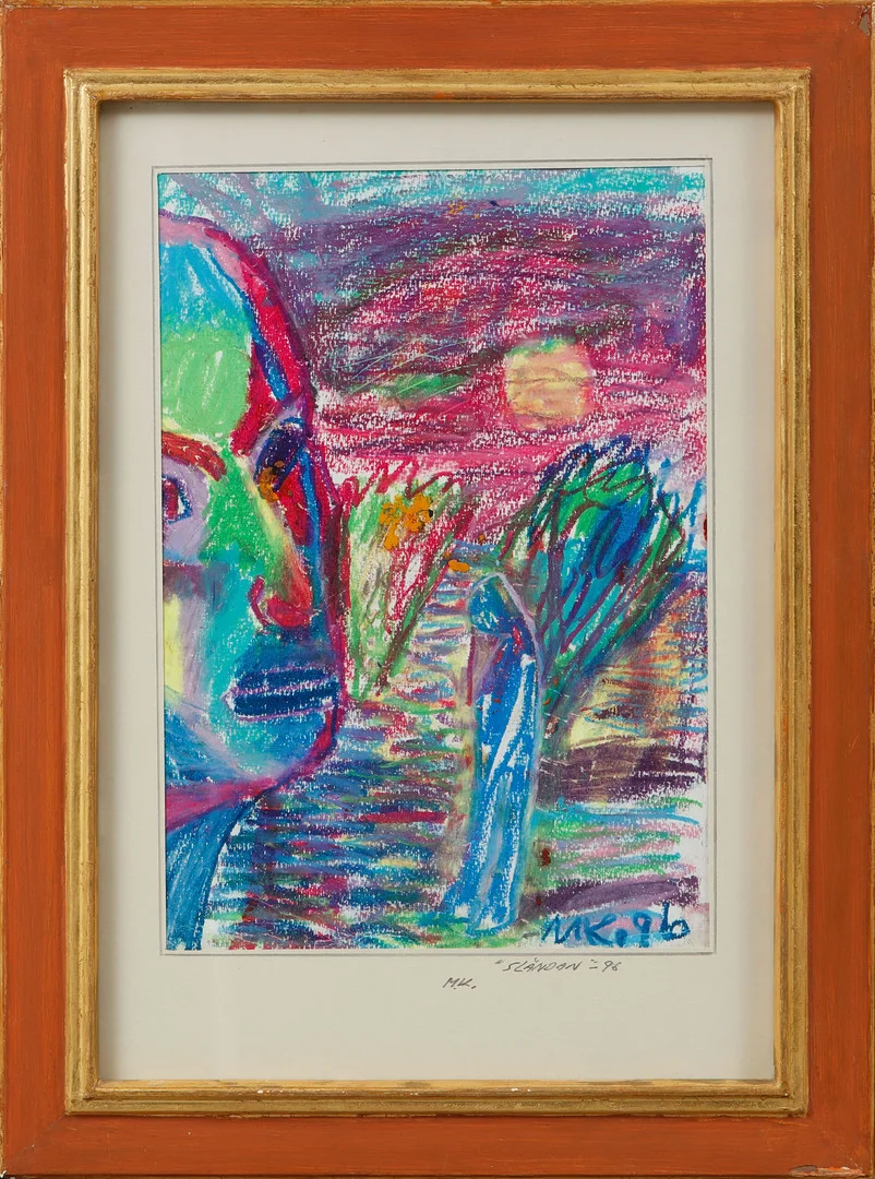 MAURITZ KARSTRÖM. "Sländan", pastell, signerad och daterad -96. — Paintings — Göteborgs Auktionsverk