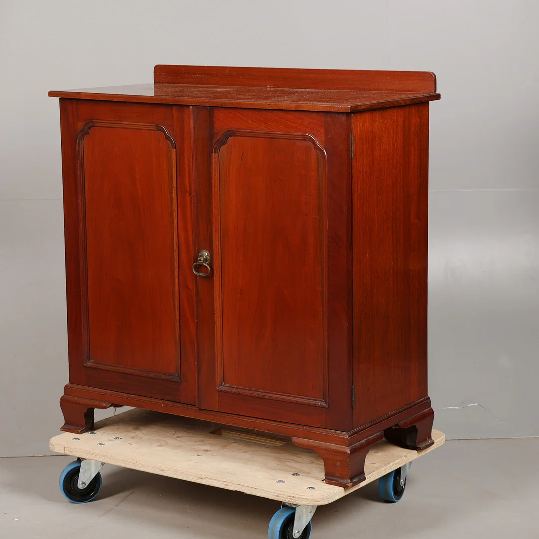EARLY 20TH CENTURY MAHOGANY TWO-DOOR SIDE CUPBOARD. — Cupboards, Cabinets & Shelves — Bishop & Miller