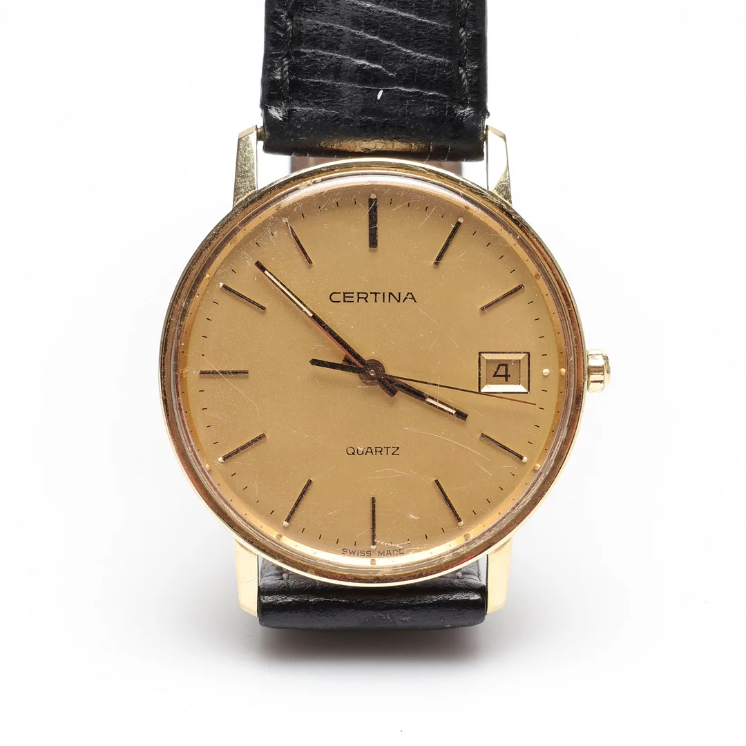 CERTINA, Armbandsur, 14K, Guld, quartz, defekt, EOL 115.9199.65. — Wristwatches — Gomér & Andersson Linköping