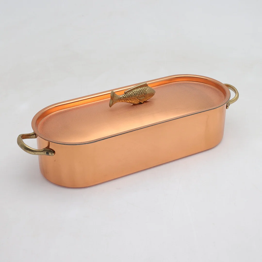 FISKGRYTA, koppar, Krögarhuset, 1900-talets andra hälft. — Pewter, Brass & Copper — Gomér & Andersson Norrköping
