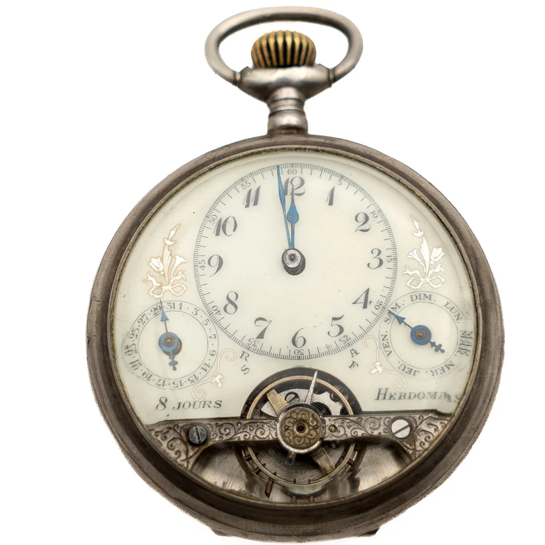 Fickur Hebdomas, 8 dagars-ur. — Pocket & Stop Watches — Norrlands Auktionsverk